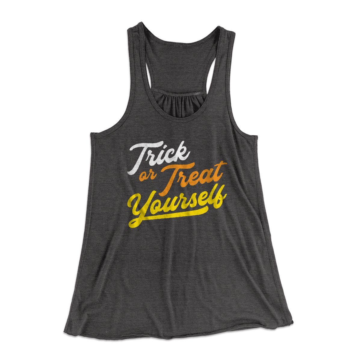 Trick Or Treat Yourself Women's Flowey Tank Top | Funny Shirt from Famous In Real Life
