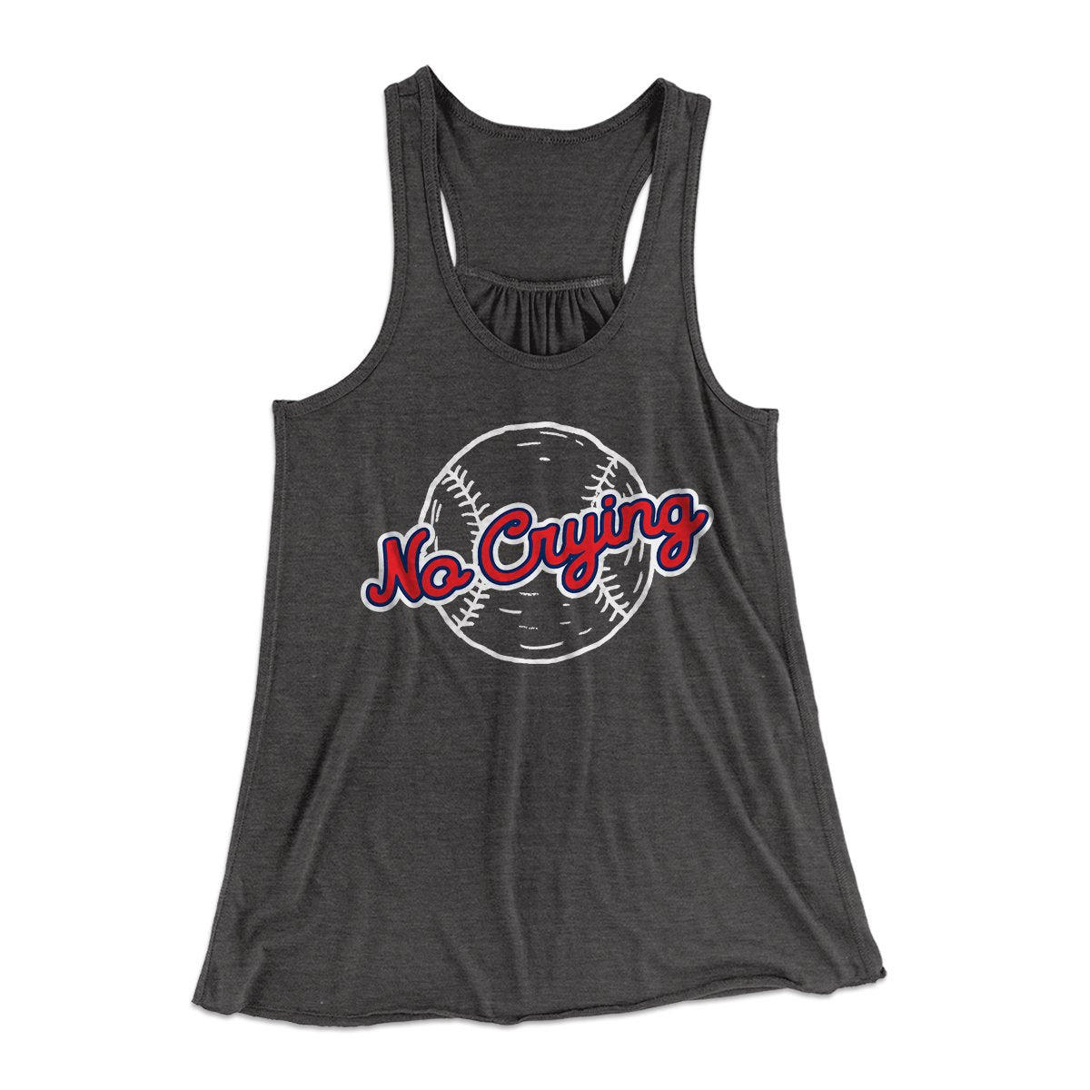 There's No Crying in Baseball Women's Flowey Tank Top | Funny Shirt from Famous In Real Life