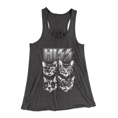 Hiss Women's Flowey Tank Top Dark Grey Heather | Funny Shirt from Famous In Real Life