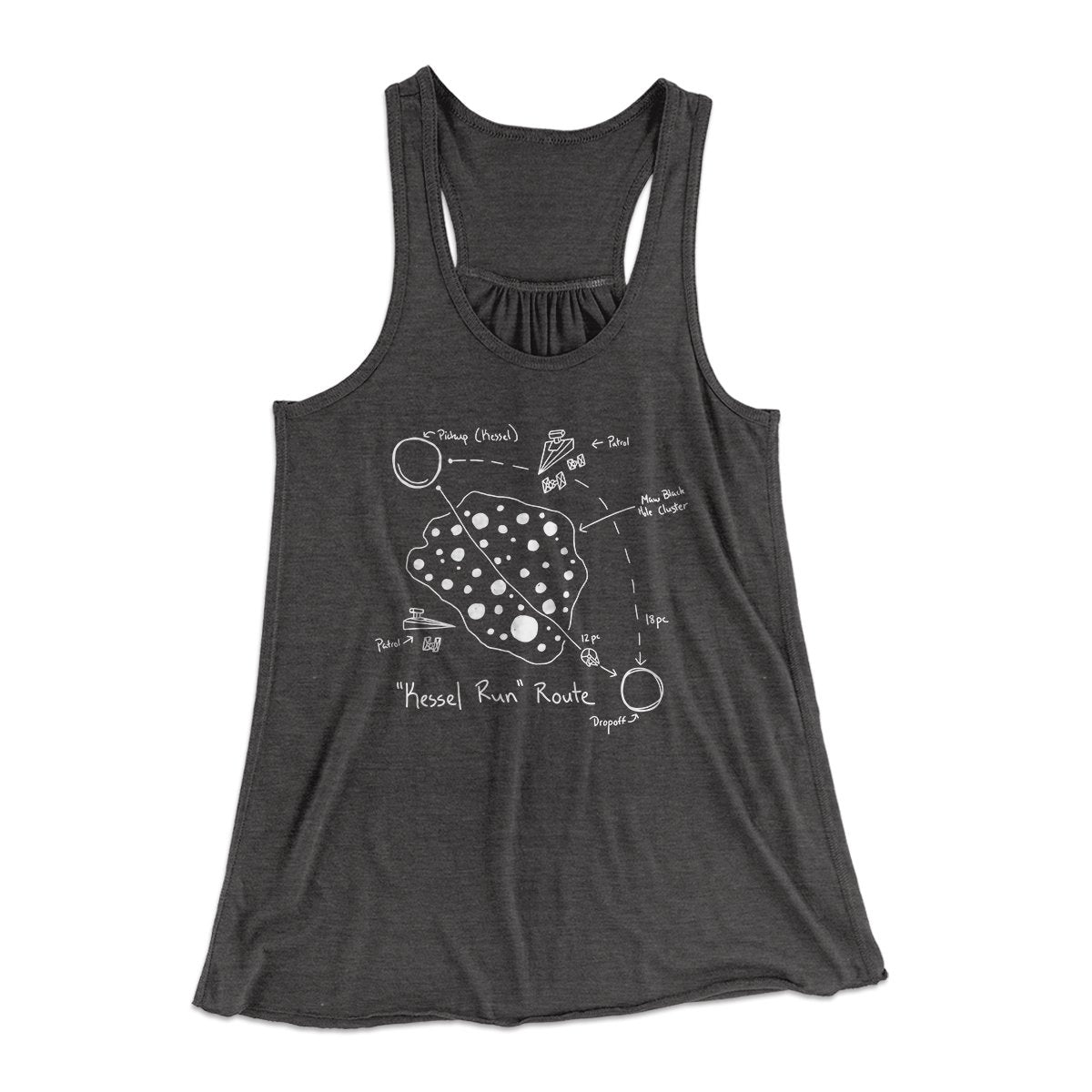 Kessel Run Directions Women's Flowey Tank Top | Funny Shirt from Famous In Real Life
