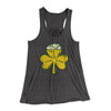 Beer Shamrock Women's Flowey Tank Top Dark Grey Heather | Funny Shirt from Famous In Real Life