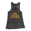 Pizza Queen Funny Women's Flowey Tank Top Dark Grey Heather | Funny Shirt from Famous In Real Life
