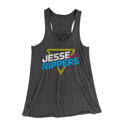 Jesse and the Rippers Women's Flowey Tank Top Dark Grey Heather | Funny Shirt from Famous In Real Life