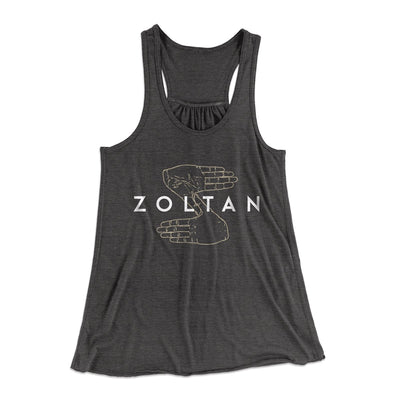 Zoltan Women's Flowey Tank Top Dark Grey Heather | Funny Shirt from Famous In Real Life
