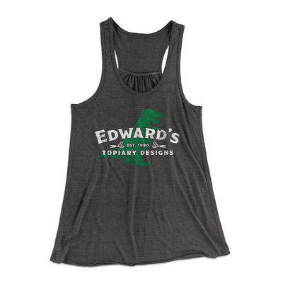 Edward's Topiary Designs Women's Flowey Tank Top Dark Grey Heather | Funny Shirt from Famous In Real Life