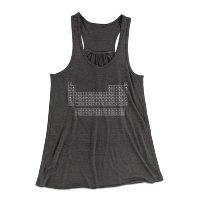 Periodic Table Women's Flowey Tank Top Dark Grey Heather | Funny Shirt from Famous In Real Life
