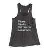 Bears, Beets, Battlestar Galactica Women's Flowey Tank Top Dark Grey Heather | Funny Shirt from Famous In Real Life