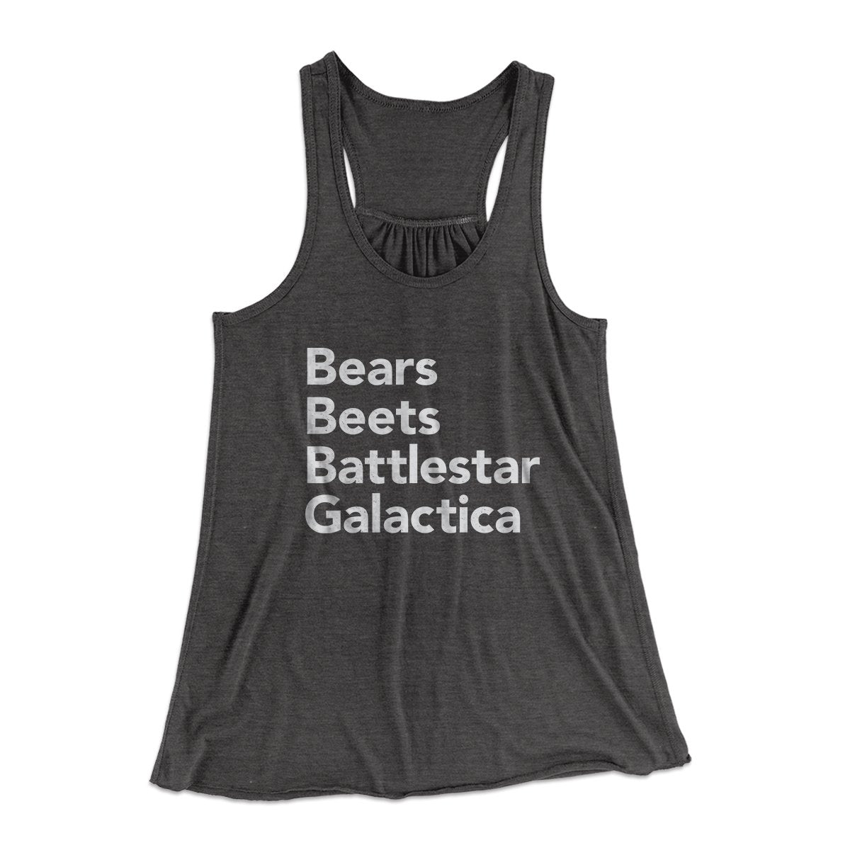 Bears, Beets, Battlestar Galactica Women's Flowey Tank Top | Funny Shirt from Famous In Real Life