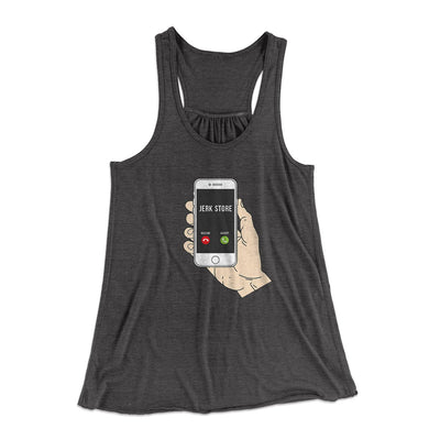 The Jerk Store Called Women's Flowey Tank Top Dark Grey Heather | Funny Shirt from Famous In Real Life