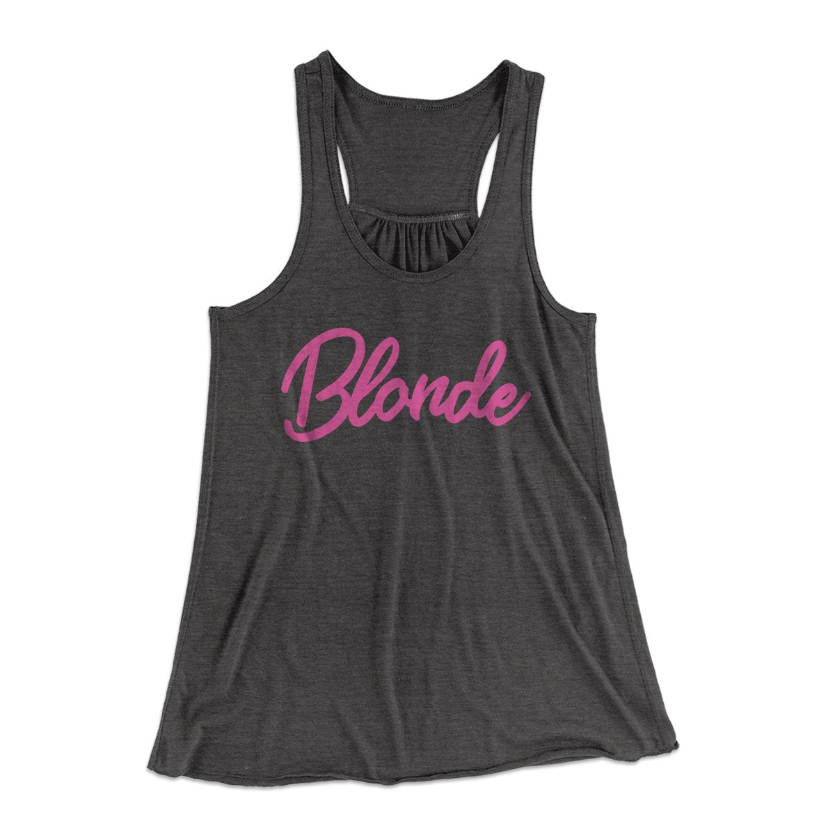 Blonde Funny Women's Flowey Tank Top Dark Grey Heather | Funny Shirt from Famous In Real Life