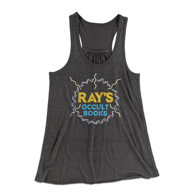 Ray's Occult Books Women's Flowey Tank Top Dark Grey Heather | Funny Shirt from Famous In Real Life