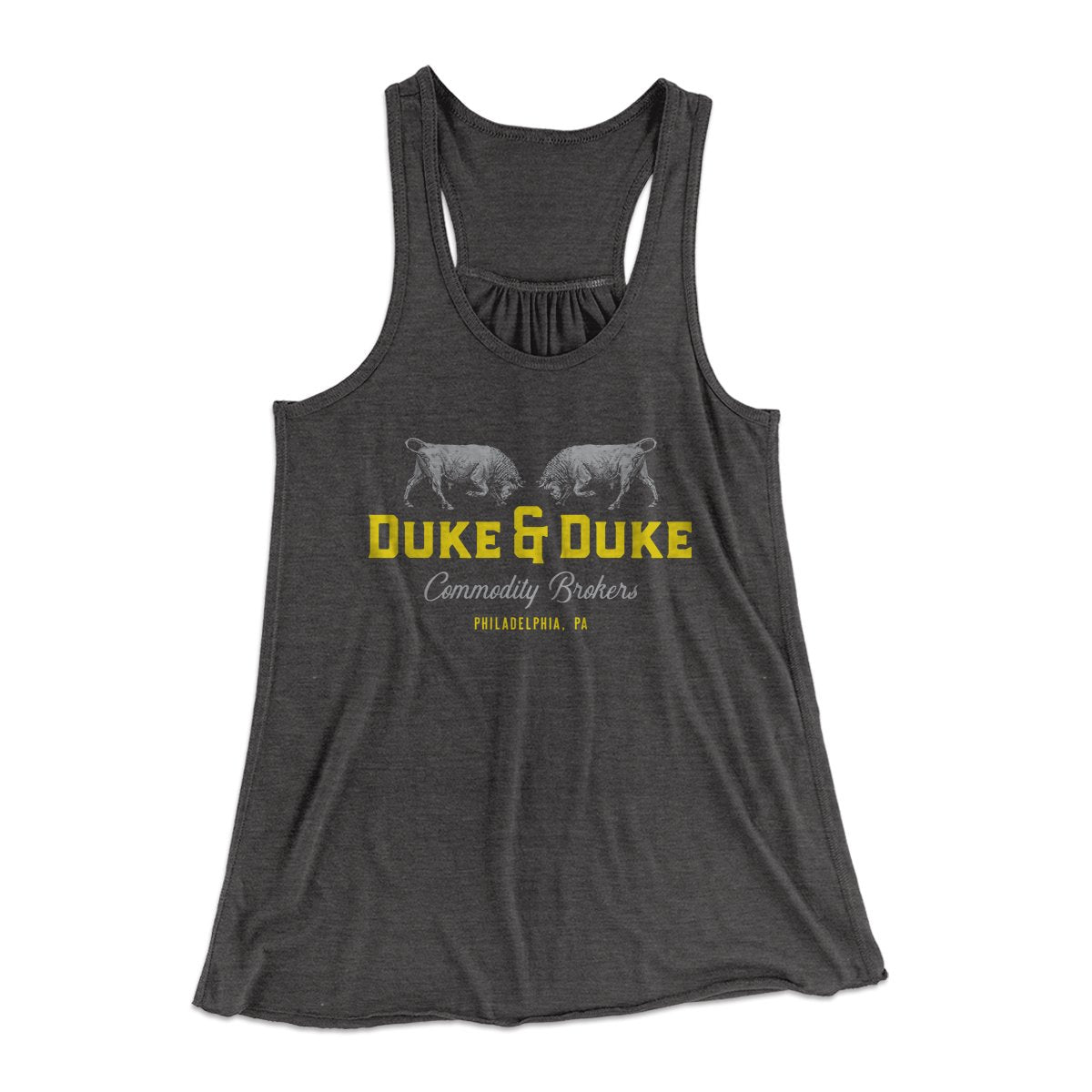 Duke and Duke Commodity Brokers Women's Flowey Tank Top | Funny Shirt from Famous In Real Life