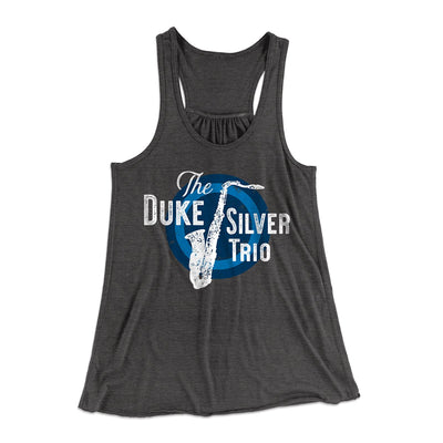 Duke Silver Trio Women's Flowey Tank Top Dark Grey Heather | Funny Shirt from Famous In Real Life