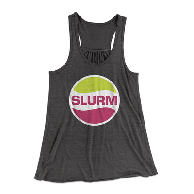 Slurm Women's Flowey Tank Top Dark Grey Heather | Funny Shirt from Famous In Real Life