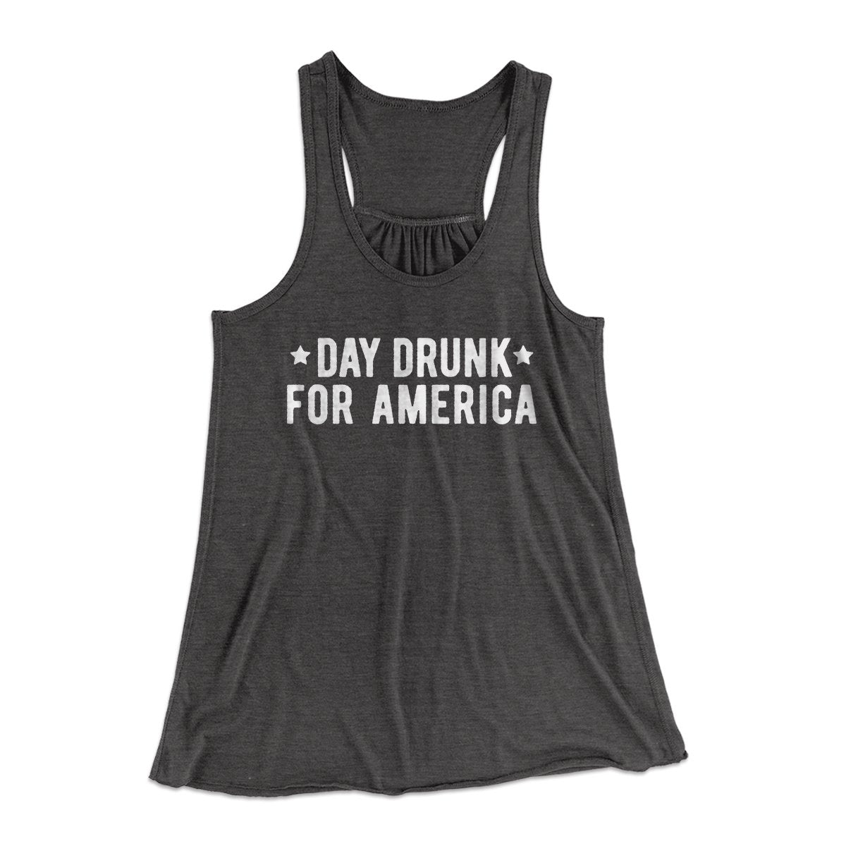 Day Drunk For America Women's Flowey Tank Top | Funny Shirt from Famous In Real Life