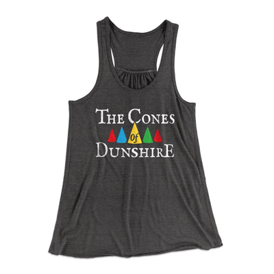 The Cones of Dunshire Women's Flowey Tank Top Dark Grey Heather | Funny Shirt from Famous In Real Life