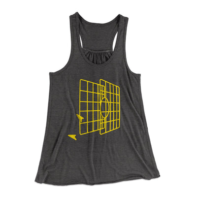 Millennium Falcon Target Women's Flowey Tank Top Dark Grey Heather | Funny Shirt from Famous In Real Life