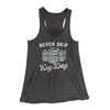 Never Skip Keg Day Women's Flowey Tank Top Dark Grey Heather | Funny Shirt from Famous In Real Life