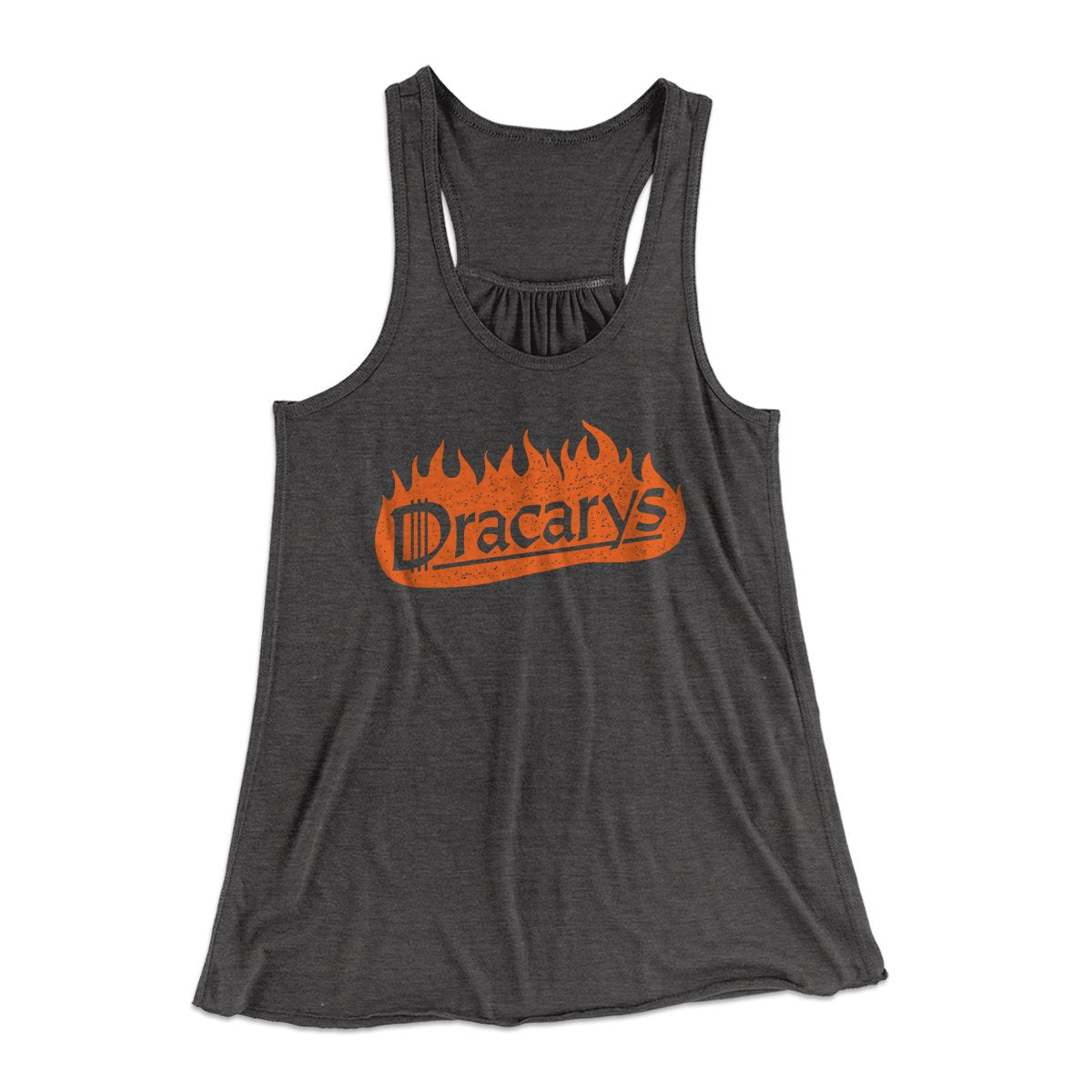 Dracarys Women's Flowey Tank Top Dark Grey Heather | Funny Shirt from Famous In Real Life