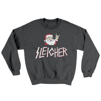 Sleigher Men/Unisex Ugly Sweater Dark Heather | Funny Shirt from Famous In Real Life