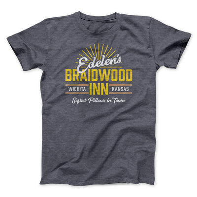 Edelen's Braidwood Inn Funny Movie Men/Unisex T-Shirt Dark Grey Heather | Funny Shirt from Famous In Real Life