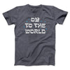 Oy To The World Funny Hanukkah Men/Unisex T-Shirt Dark Grey Heather | Funny Shirt from Famous In Real Life