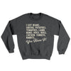 You Name It Ugly Sweater Dark Heather | Funny Shirt from Famous In Real Life