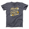 Here For A Gourd Time Funny Thanksgiving Men/Unisex T-Shirt Dark Grey Heather | Funny Shirt from Famous In Real Life