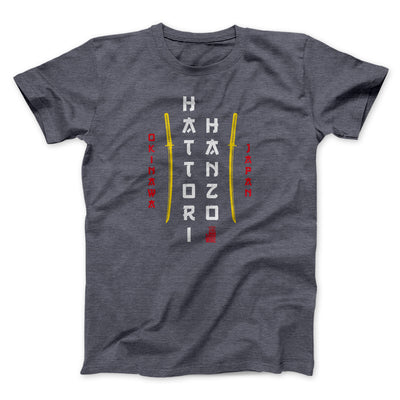 Hattori Hanzo Funny Movie Men/Unisex T-Shirt Dark Grey Heather | Funny Shirt from Famous In Real Life