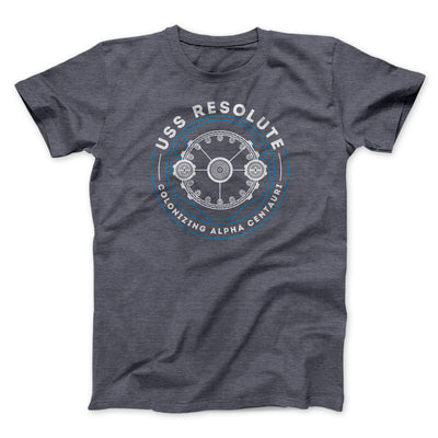 USS Resolute Men/Unisex T-Shirt Dark Grey Heather | Funny Shirt from Famous In Real Life