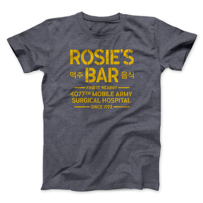 Rosie's Bar Men/Unisex T-Shirt Dark Grey Heather | Funny Shirt from Famous In Real Life