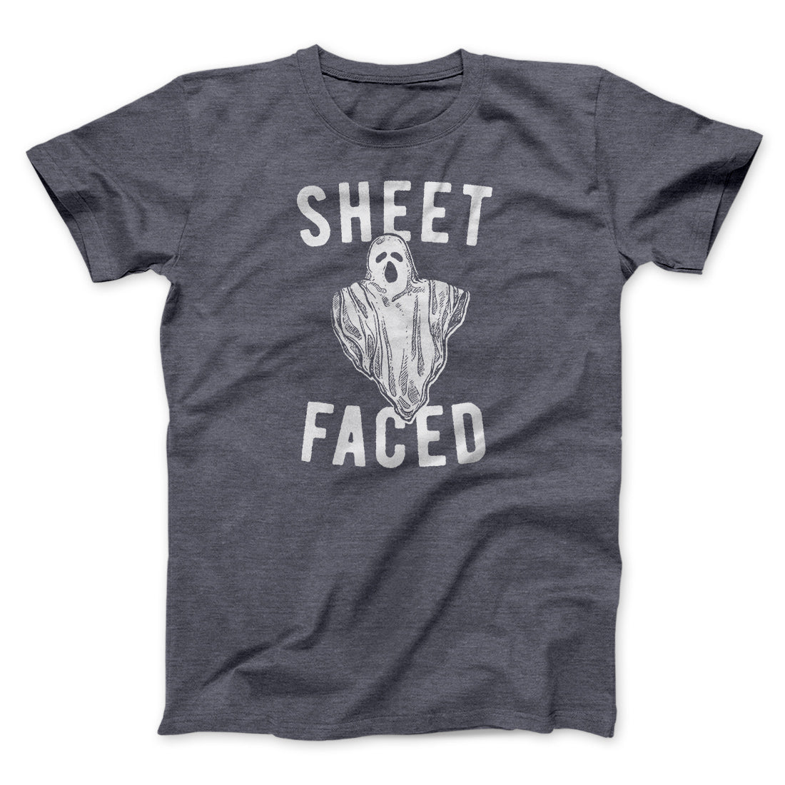 Sheet Faced Men/Unisex T-Shirt Dark Grey Heather | Funny Shirt from Famous In Real Life