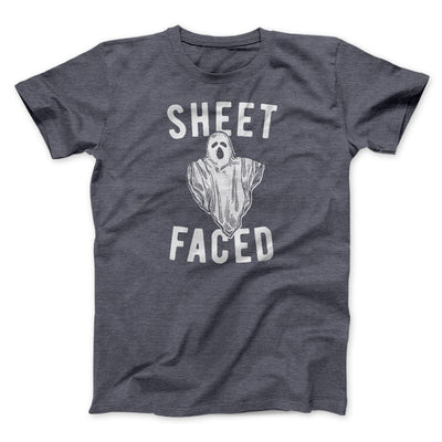 Sheet Faced Men/Unisex T-Shirt Dark Grey Heather | Funny Shirt from Famous In Real Life