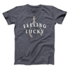 Feeling Lucky Funny Thanksgiving Men/Unisex T-Shirt Dark Grey Heather | Funny Shirt from Famous In Real Life