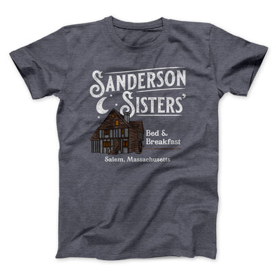 Sanderson Sisters' Bed & Breakfast Funny Movie Men/Unisex T-Shirt Dark Grey Heather | Funny Shirt from Famous In Real Life