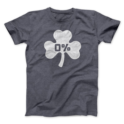 0% Irish Men/Unisex T-Shirt Dark Grey Heather | Funny Shirt from Famous In Real Life