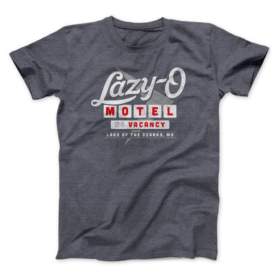 Lazy-O Motel Men/Unisex T-Shirt Dark Grey Heather | Funny Shirt from Famous In Real Life