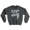 My Blood Type Is Whiskey Ugly Sweater Dark Heather | Funny Shirt from Famous In Real Life