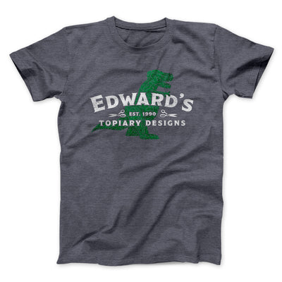 Edward's Topiary Designs Funny Movie Men/Unisex T-Shirt Dark Grey Heather | Funny Shirt from Famous In Real Life
