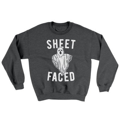 Sheet Faced Ugly Sweater Dark Heather | Funny Shirt from Famous In Real Life