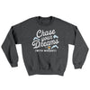 Chase Your Dreams With Whiskey Ugly Sweater Dark Heather | Funny Shirt from Famous In Real Life