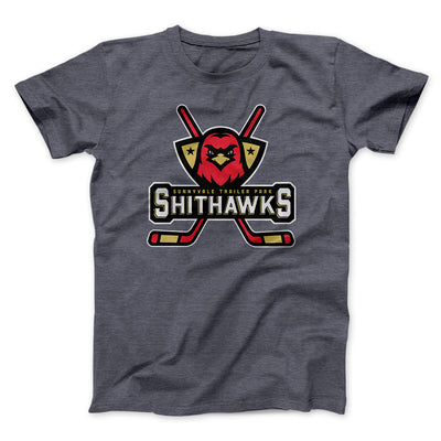 Sunnyvale Shithawks Men/Unisex T-Shirt Dark Grey Heather | Funny Shirt from Famous In Real Life