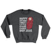 Happy Birthday Baby Jesus Funny Movie Men/Unisex Ugly Sweater Dark Heather | Funny Shirt from Famous In Real Life