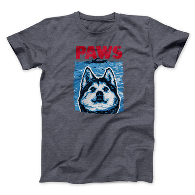 PAWS Dog Funny Movie Men/Unisex T-Shirt Dark Grey Heather | Funny Shirt from Famous In Real Life