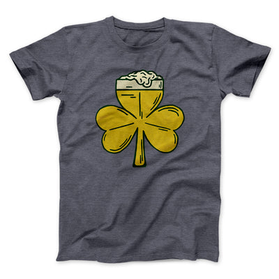 Beer Shamrock Men/Unisex T-Shirt Dark Grey Heather | Funny Shirt from Famous In Real Life