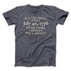 History Began on July 4th, 1776 Men/Unisex T-Shirt Dark Grey Heather | Funny Shirt from Famous In Real Life