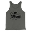 #1 Farter I Mean Father Men/Unisex Tank Top Deep Heather | Funny Shirt from Famous In Real Life