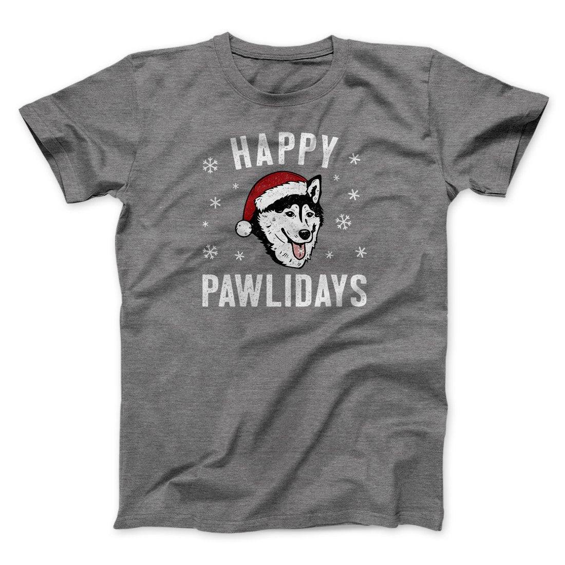 Happy Pawlidays Men/Unisex T-Shirt | Funny Shirt from Famous In Real Life