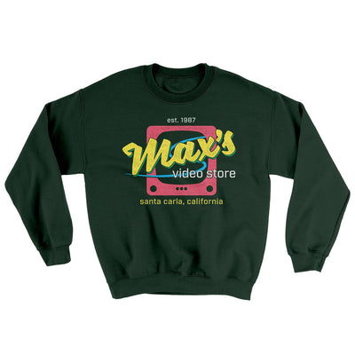 Max's Video Store Ugly Sweater Forest Green | Funny Shirt from Famous In Real Life