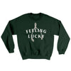 Feeling Lucky Ugly Sweater Forest Green | Funny Shirt from Famous In Real Life